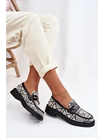Dámské vzorované černé Mokasyny Barisa