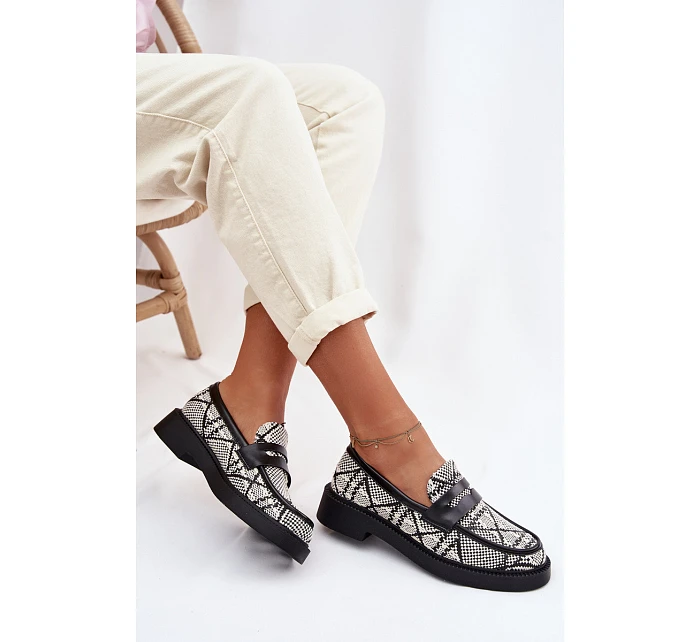 Dámské vzorované černé Mokasyny Barisa