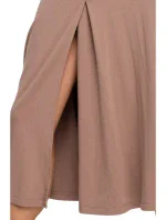 S234 Přiléhavé šaty cappuccino - Stylove