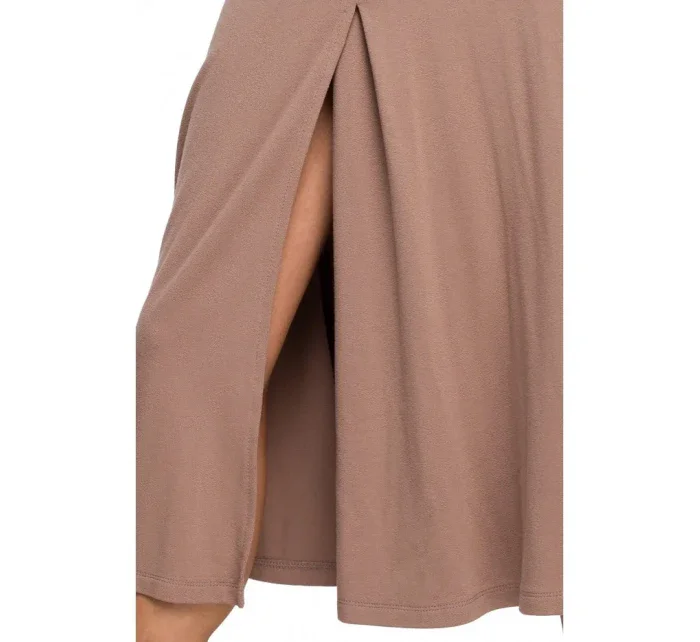 S234 Přiléhavé šaty cappuccino - Stylove