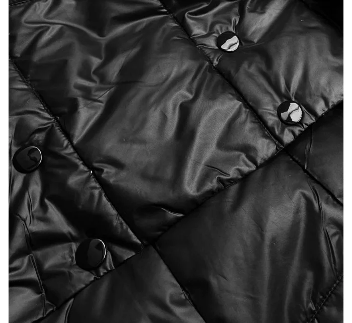 DWUSTRONNA DŁUGA KURTKA Z KAPTUREM CZARNA model 21244970 - MINORITY