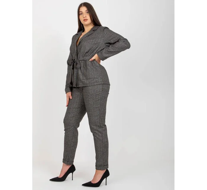 Elegantní šedé kalhoty s manžetami Lakerta (507759) Elegantní šedé kalhoty s manžetami Lakerta (507759)