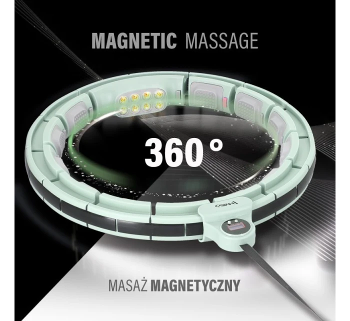 Hula Hop HMS HHM13 s magnety, závažím a zeleným počítadlem Hula Hop HMS HHM13 s magnety, závažím a zeleným počítadlem