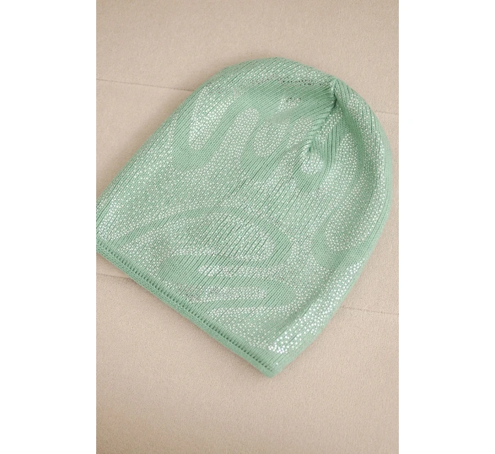 Dámská zimní čepice z vlny s dvojitým lemem oranžová model 21876043 - K-Fashion