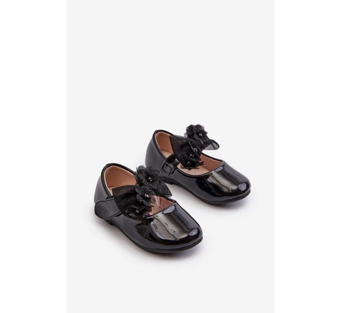 dětské baleríny na suchý zip s mašlí černé model 21654243 - EVENTO