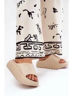 Dámské Pěnové Pantofle Na Platformě Big Star model 21686451 Béžové - Big Star Shoes Dámské Pěnové Pantofle Na Platformě Big Star model 21686451 Béžové - Big Star Shoes