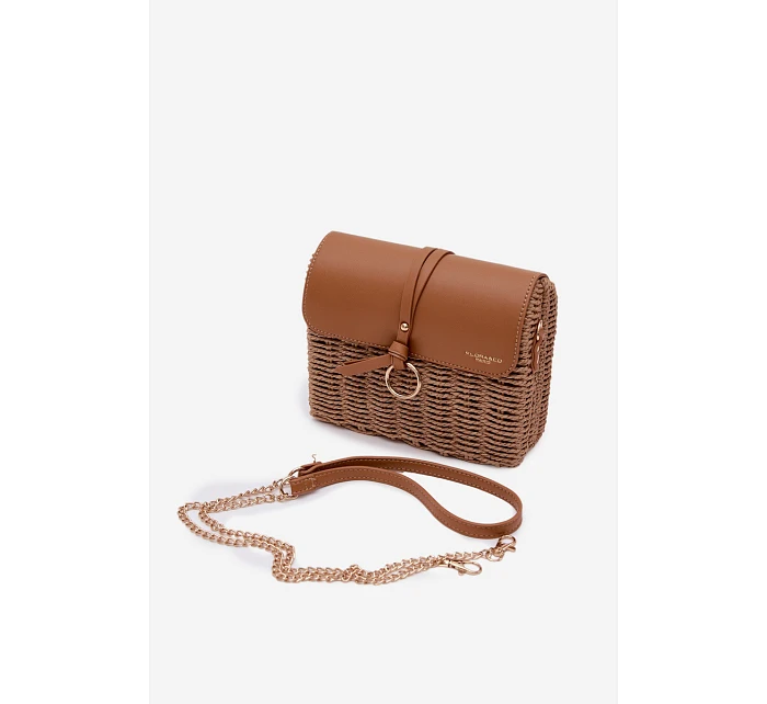 Malá Pletená Kabelka s Řetízkem Hnědá Renara