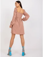 Dámské šaty-LK-SK-508834.37X-béžová Dámské šaty-LK-SK-508834.37X-béžová