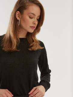 Monnari Svetry a kardigany Shimmering Long Sleeve Sweater Black