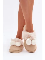 Dámské Pantofle S Kožešinou Béžové Nartani Dámské Pantofle S Kožešinou Béžové Nartani