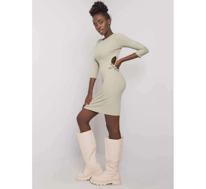 Dámské šaty LK SK model 19392225 pistáciové - Lakerta Dámské šaty LK SK model 19392225 pistáciové - Lakerta