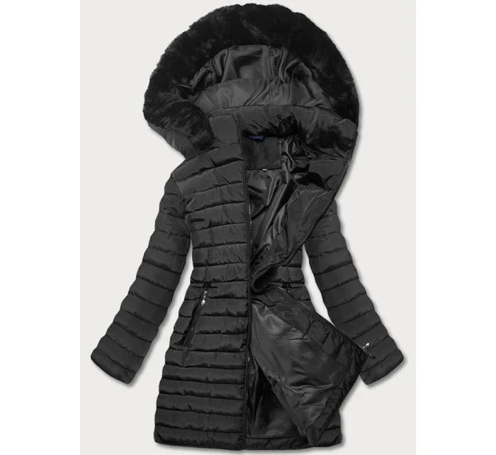 KURTKA PIKOWANA Z KAPTUREM CZARNA model 21244983 - MINORITY