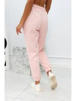 Zateplený set s mikinou s kapucí prášková růžová melanž Zateplený set s mikinou s kapucí prášková růžová melanž