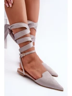 Šedé baleríny z semiše s model 21666742 - Boto Šedé baleríny z semiše s model 21666742 - Boto