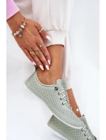 Dámské Kožené Polobotky Z Přírodní Kůže Artiker 54C0833 Světle Zelené Dámské Kožené Polobotky Z Přírodní Kůže Artiker 54C0833 Světle Zelené