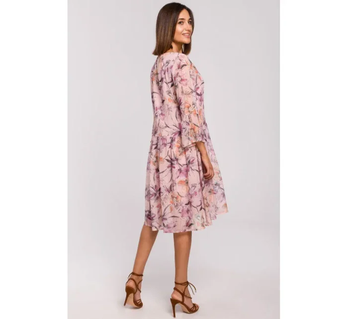 S214 Šifonové šaty se spadlým pasem - model 2