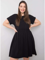 Černé bavlněné šaty velikosti plus