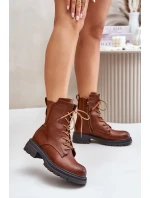 Zateplené Kotníkové Boty Workery Na Zip Hnědé Leairae Zateplené Kotníkové Boty Workery Na Zip Hnědé Leairae