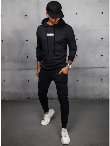 FashionStreet černá pánská tepláková souprava AX0685 FashionStreet černá pánská tepláková souprava AX0685