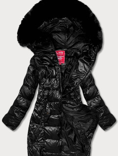 Černá vypasovaná dámská zimní bunda (2M-028)