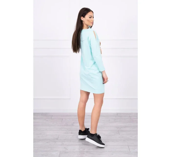 Šaty s 3D grafikou a ozdobnými volány mincovna Šaty s 3D grafikou a ozdobnými volány mincovna