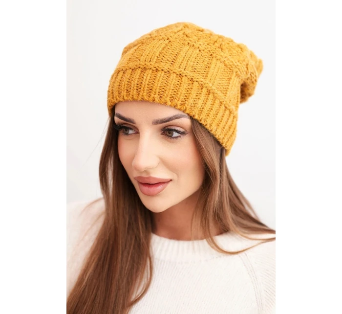 Čepice s fleecem Marta K231 hořčicová