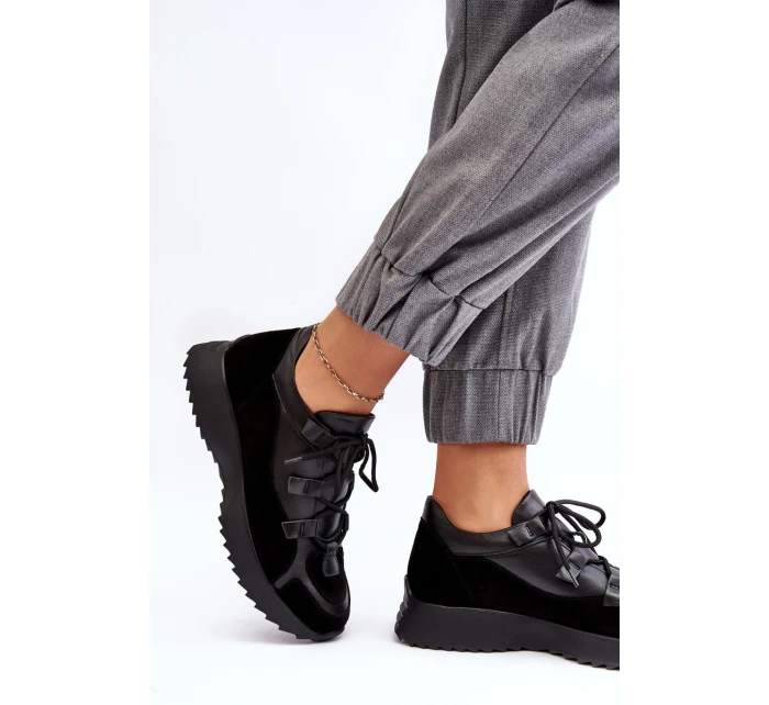 Dámské kožené sportovní boty M01/2 Zazoo černé