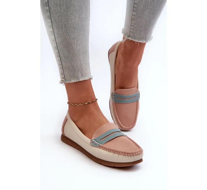 Dámské mokasíny z eko kůže růžové model 21661270 - EVENTO Dámské mokasíny z eko kůže růžové model 21661270 - EVENTO