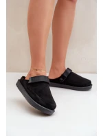 Zateplené dámské pantofle na platformě černé model 21680693 - Boto Zateplené dámské pantofle na platformě černé model 21680693 - Boto