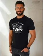 Pánské tričko s potiskem černé FashionStreet RX5413