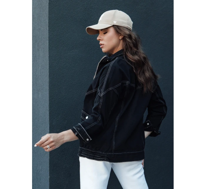 Dámská přechodná džínová bunda BERENICES černá FashionStreet TY4410