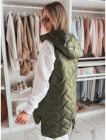 Dámská přechodná prošívaná vesta GRANDI zelená FashionStreet TY4827