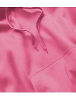 Tmavě růžová dámská tepláková mikina model 18340719 - J.STYLE Tmavě růžová dámská tepláková mikina model 18340719 - J.STYLE