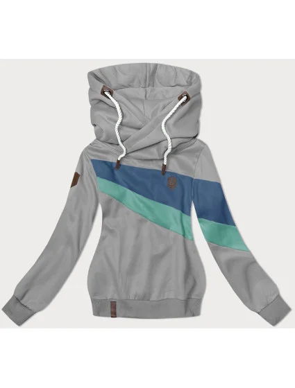 Šedá dámská mikina s kapucí (2301) Šedá dámská mikina s kapucí (2301)