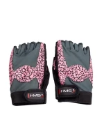 Gymnastické rukavice Pink/Gray W HMS RST03 r.M dámské