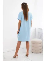 Šaty s kapsami a přívěskem modrý