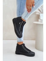 Zateplené Dámské Tenisky S Prošitím Big Star OO274A480 Černé Zateplené Dámské Tenisky S Prošitím Big Star OO274A480 Černé