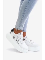 Dámské Kožené Tenisky Na Platformě S  A  Bílé model 21675574 - VINCEZA