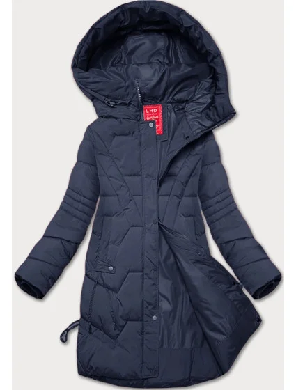 Tmavě modrá dámská bunda pro přechodné období s kapucí model 20617024 - LHD
