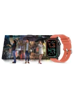 Chytré hodinky Gravity GT15-3 Červený silikonový řemínek + černý náramek