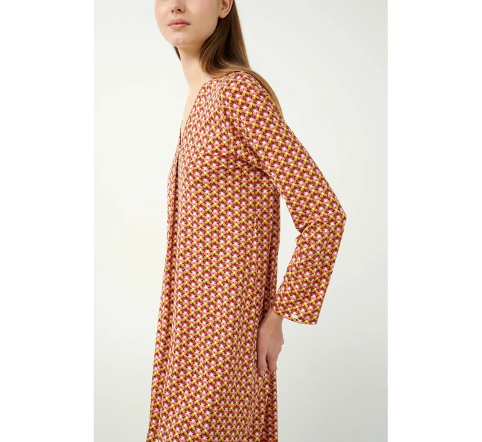 Noční košile s retro potiskem a řasením model 20515537 - Vamp Noční košile s retro potiskem a řasením model 20515537 - Vamp