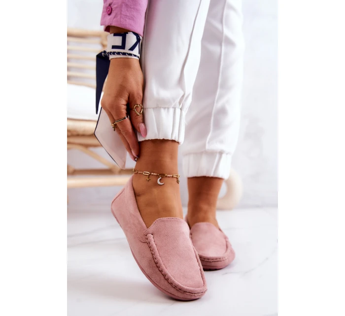 Dámské Semišové Mokasíny růžove Morreno Dámské Semišové Mokasíny růžove Morreno