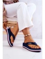 Dámské žabky na klínku Big Star model 21579653 Námořnická modrá - Big Star Shoes