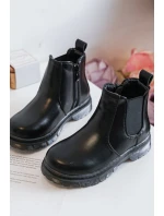 Dětské Kůže zateplené boty černé model 21597541 - Boto Dětské Kůže zateplené boty černé model 21597541 - Boto