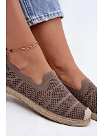 Dámské Otevřené Espadrilky Textilní Khaki Candessa
