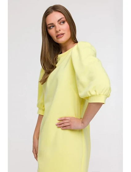Šaty áčkového střihu s rukávy model 21047127 - BeWear Šaty áčkového střihu s rukávy model 21047127 - BeWear