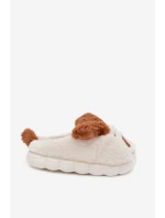 Dětské chlupaté bačkory – hnědé se psy Farnise Dětské chlupaté bačkory – hnědé se psy Farnise