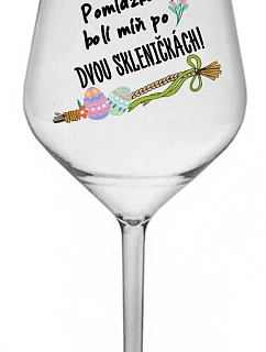 POMLÁZKA BOLÍ MÍŇ PO DVOU SKLENIČKÁCH! - čirá nerozbitná sklenice na víno 470 ml