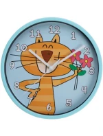 NÁSTĚNNÉ HODINY DĚTSKÉ 22,5 CM KOČKA