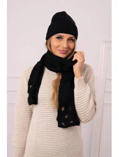 Dámská souprava s šátkem Julita K382 černá